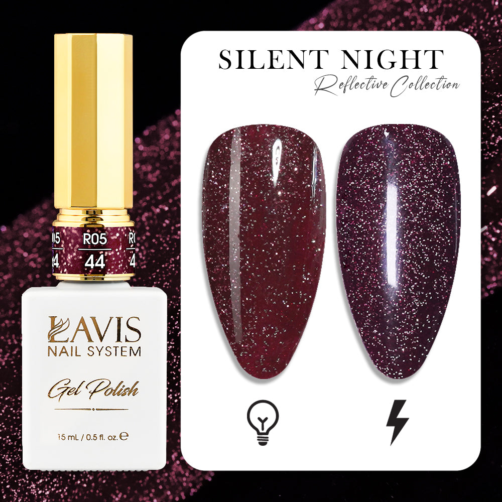 LAVIS Reflective R05 - 44 - Gel Polish 0.5 oz - Silent Night Reflective Collection