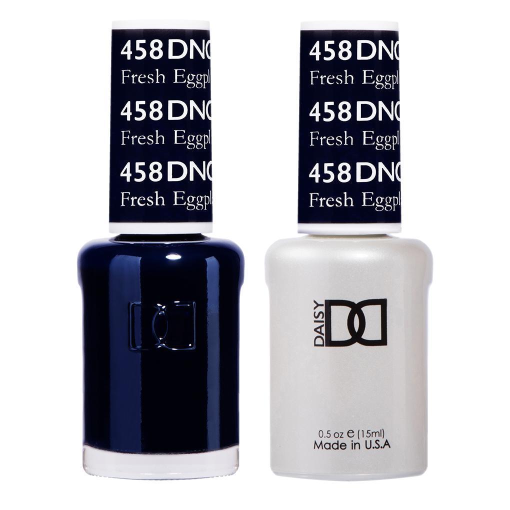 DND Gel Nail Polish Duo - 458 Blue Colors - Fresh Eggplant