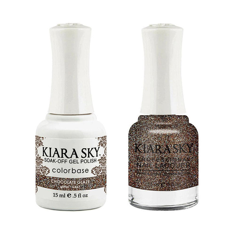Kiara Sky 467 Chocolate Glaze - Gel Polish & Lacquer Combo