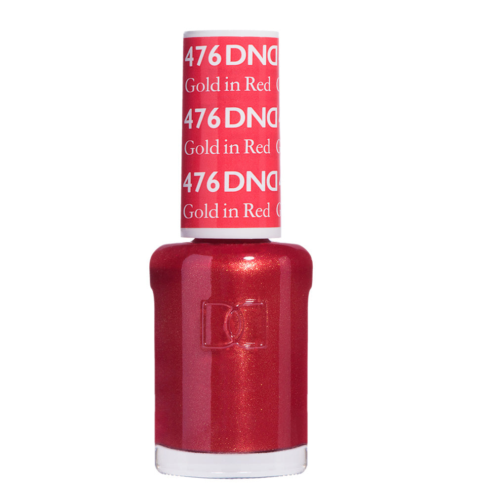 DND Nail Lacquer - 476 Orange Colors - Gold in Red