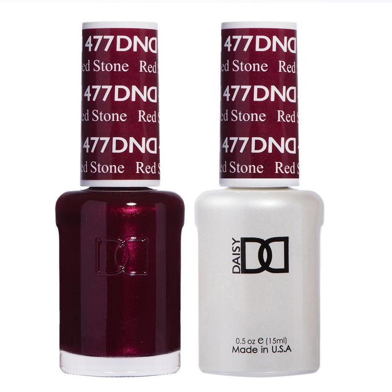DND Gel Nail Polish Duo - 477 Red Colors - Red Stone