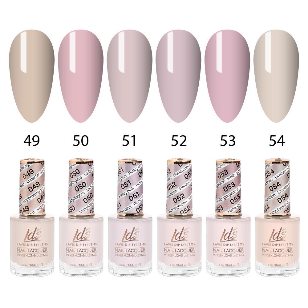LDS Healthy Nail Lacquer  Set (6 colors) : 49 to 54