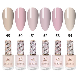 LDS Healthy Nail Lacquer  Set (6 colors) : 49 to 54