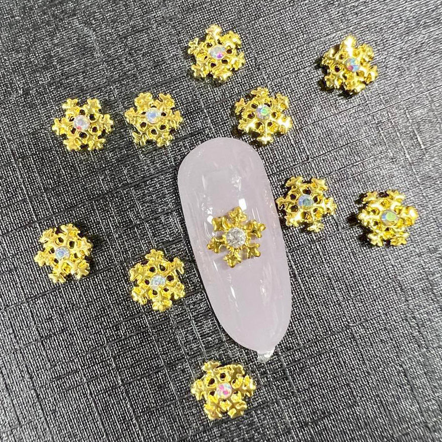  #4A Snowflake Nail Charms - Gold by Nail Charm sold by DTK Nail Supply