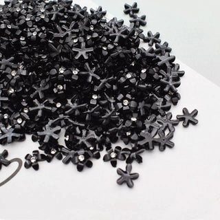 #055-064 2PCS Flower Button Rhinestone Nail Charm