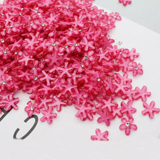 #055-064 2PCS Flower Button Rhinestone Nail Charm