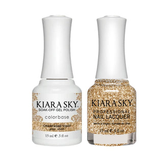 Kiara Sky 5025 CHAMPAGNE TOAST - Gel Polish & Lacquer Combo