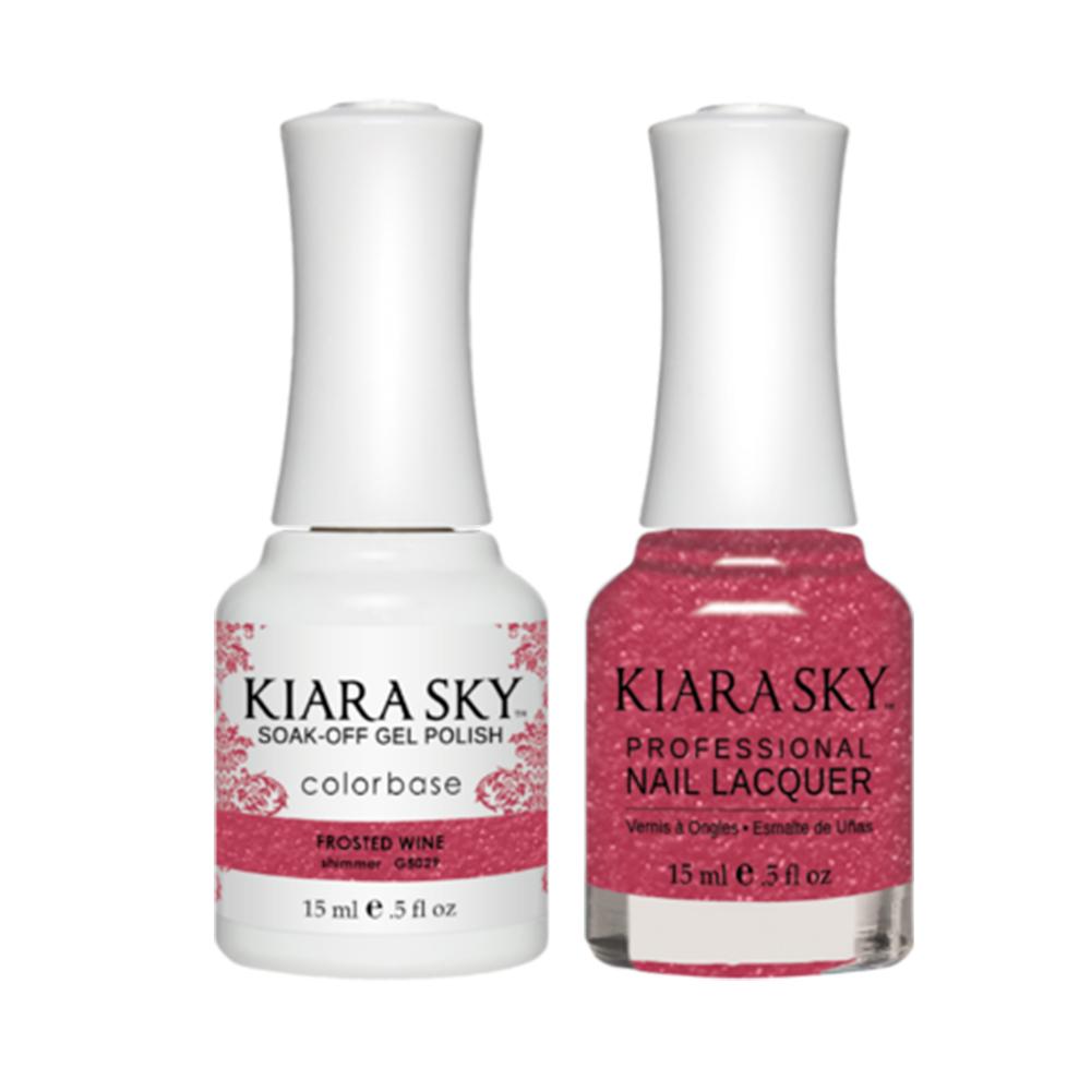 Kiara Sky 5029 FROSTED WINE - Gel Polish & Lacquer Combo