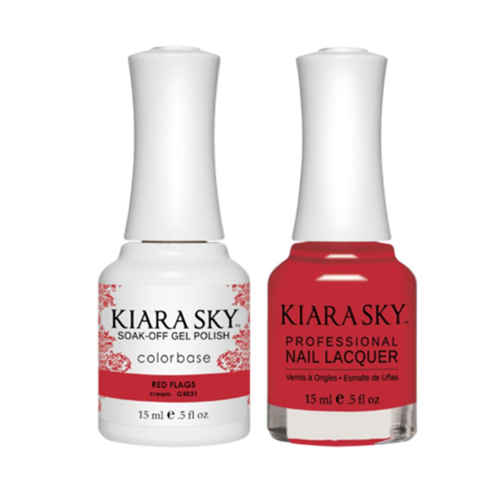 Kiara Sky 5031 RED FLAGS - Gel Polish & Lacquer Combo