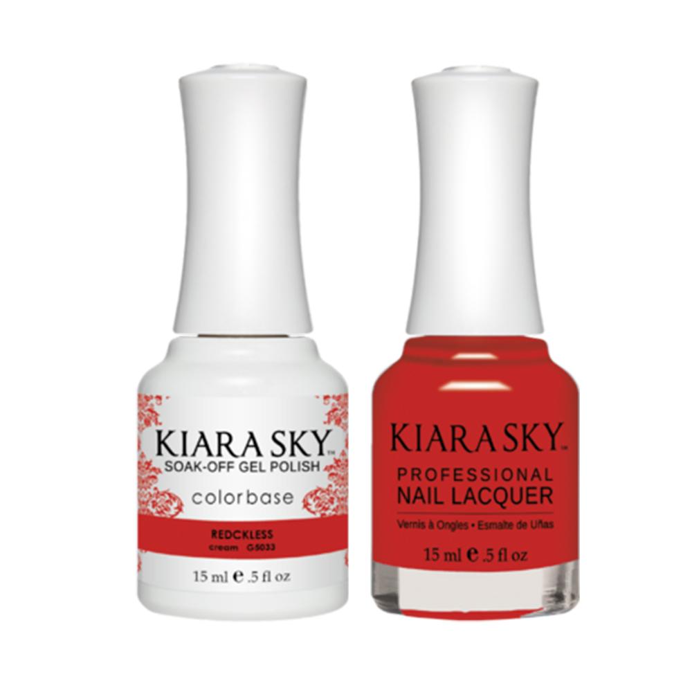 Kiara Sky 5033 REDCKLESS - Gel Polish & Lacquer Combo