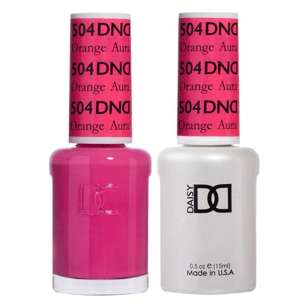 DND Gel Nail Polish Duo - 504 Pink Colors - Orange Aura