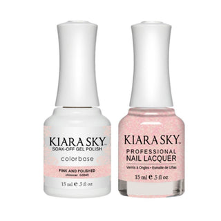 Kiara Sky 5045 PINK AND POLISHED - Gel Polish & Lacquer Combo