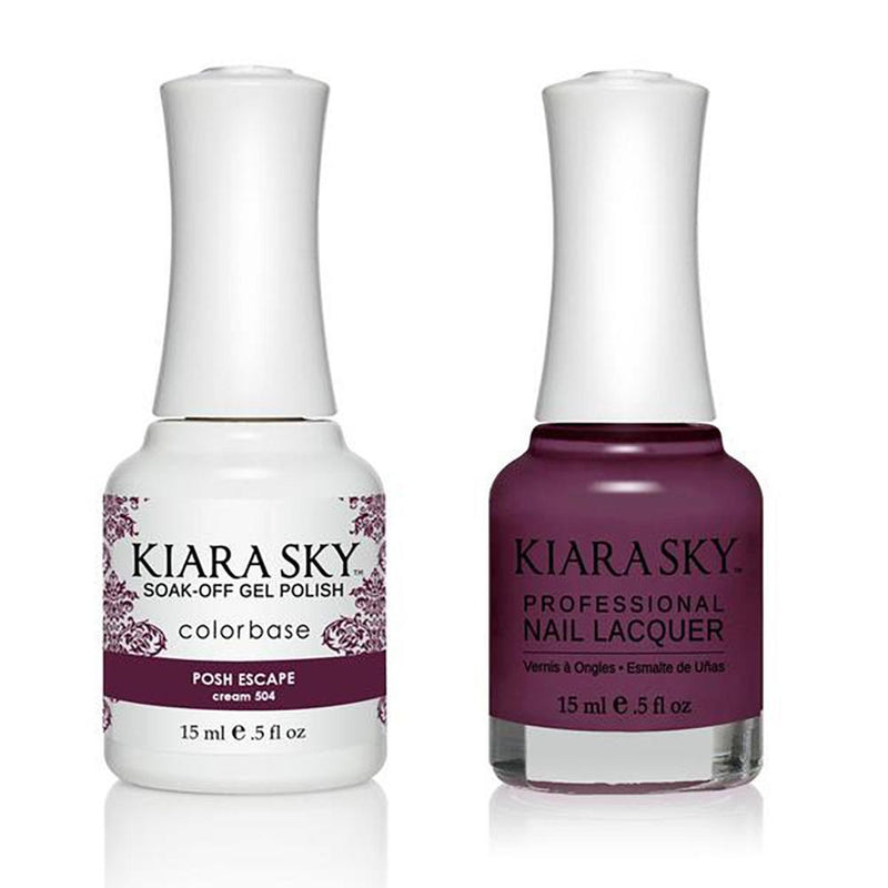 Kiara Sky 504 Posh Escape - Gel Polish & Lacquer Combo