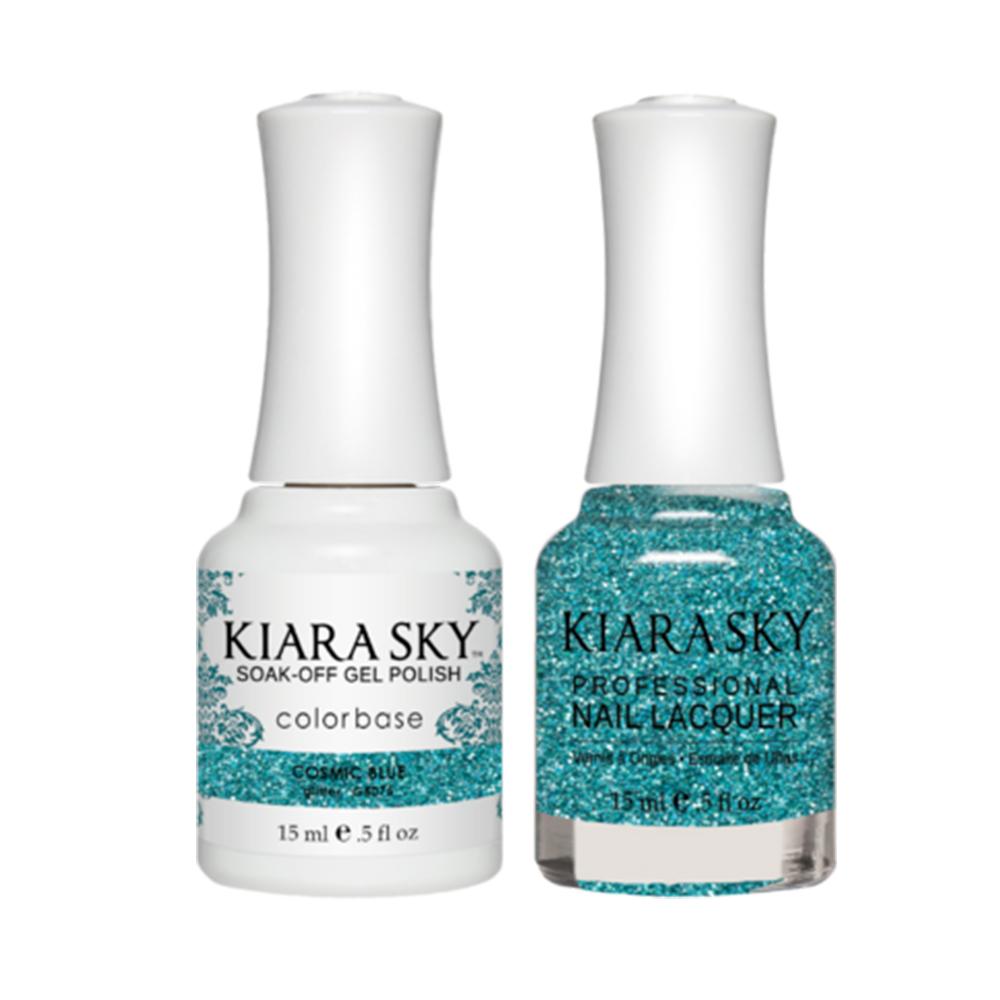 Kiara Sky 5075 COSMIC BLUE - Gel Polish & Lacquer Combo