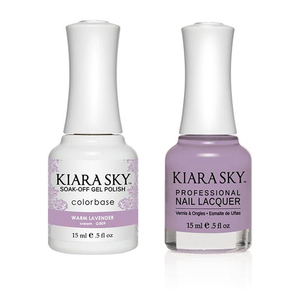 Kiara Sky 509 Warm lavender - Gel Polish & Lacquer Combo