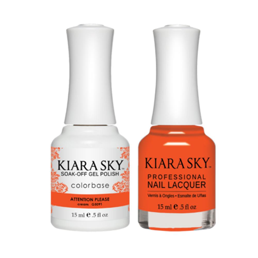 Kiara Sky 5091 ATTENTION PLEASE - Gel Polish & Lacquer Combo