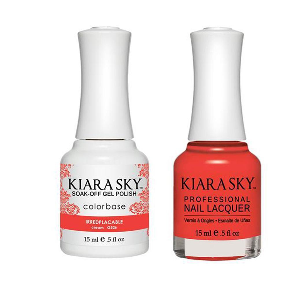 Kiara Sky 526 Iredplacable - Gel Polish & Lacquer Combo