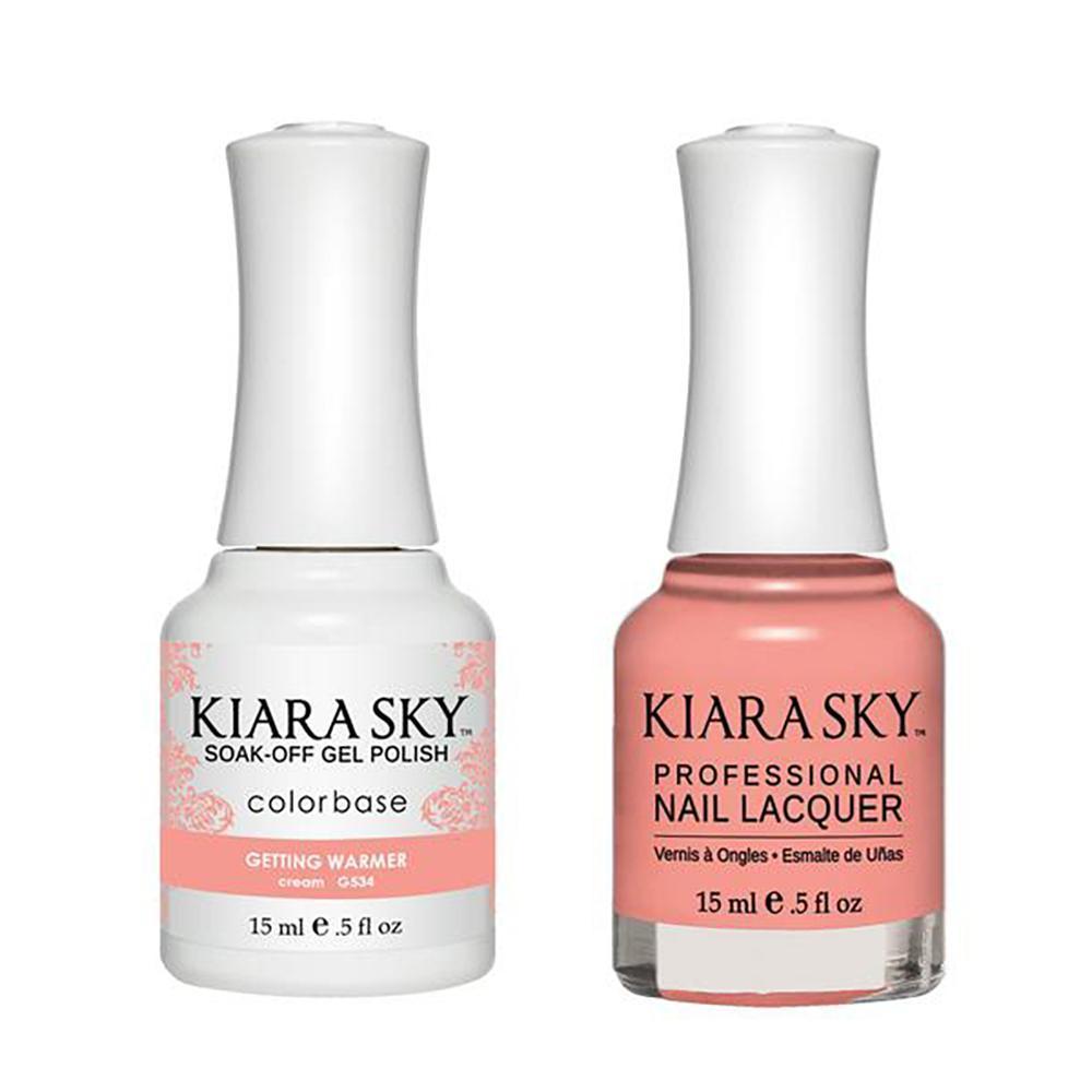 Kiara Sky 534 Getting Warmer - Gel Polish & Lacquer Combo