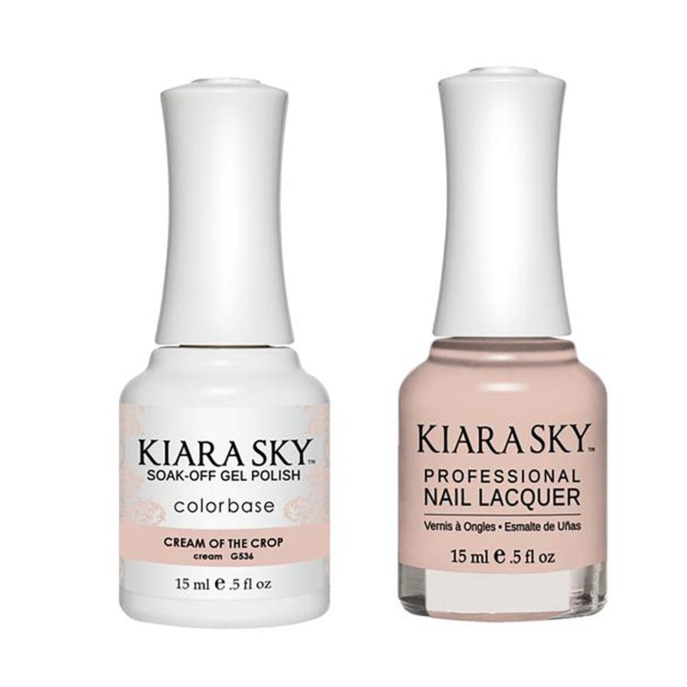 Kiara Sky 536 Cream Of The Crop - Gel Polish & Lacquer Combo