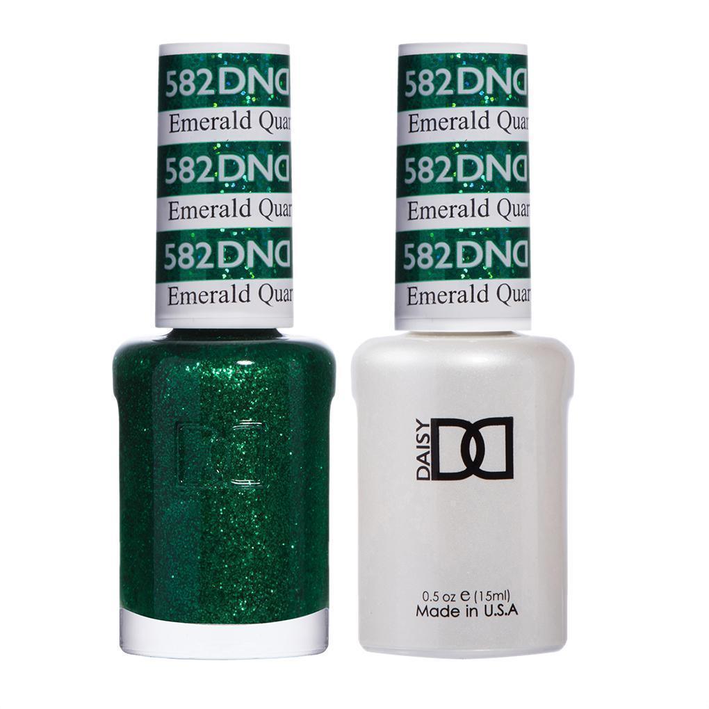 DND Gel Nail Polish Duo - 582 Green Colors - Emerald Quartz