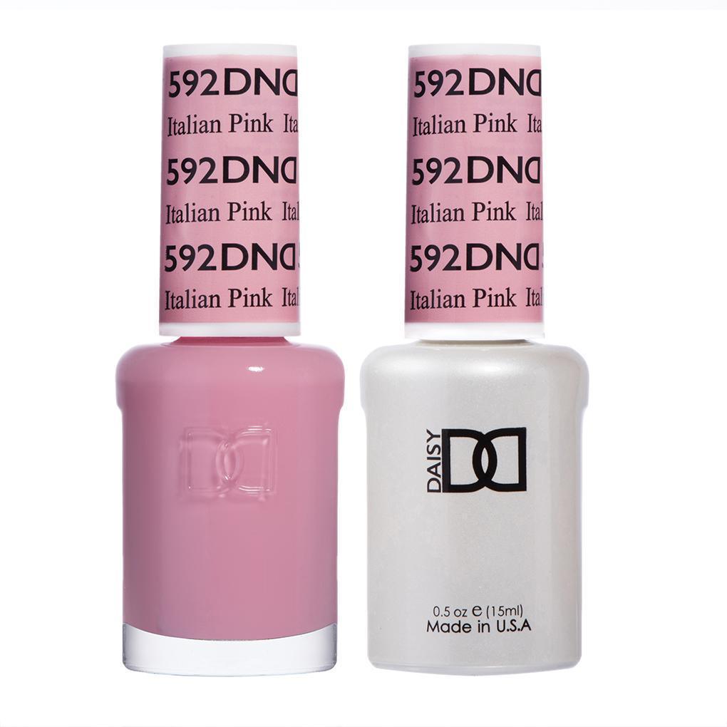 DND Gel Nail Polish Duo - 592 Pink Colors - Italian Pink