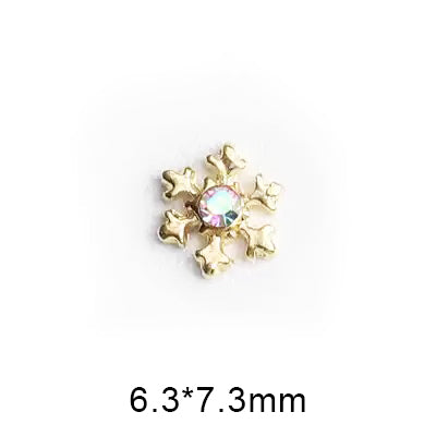  #2A Snowflake Nail Charms - Gold by Nail Charm sold by DTK Nail Supply