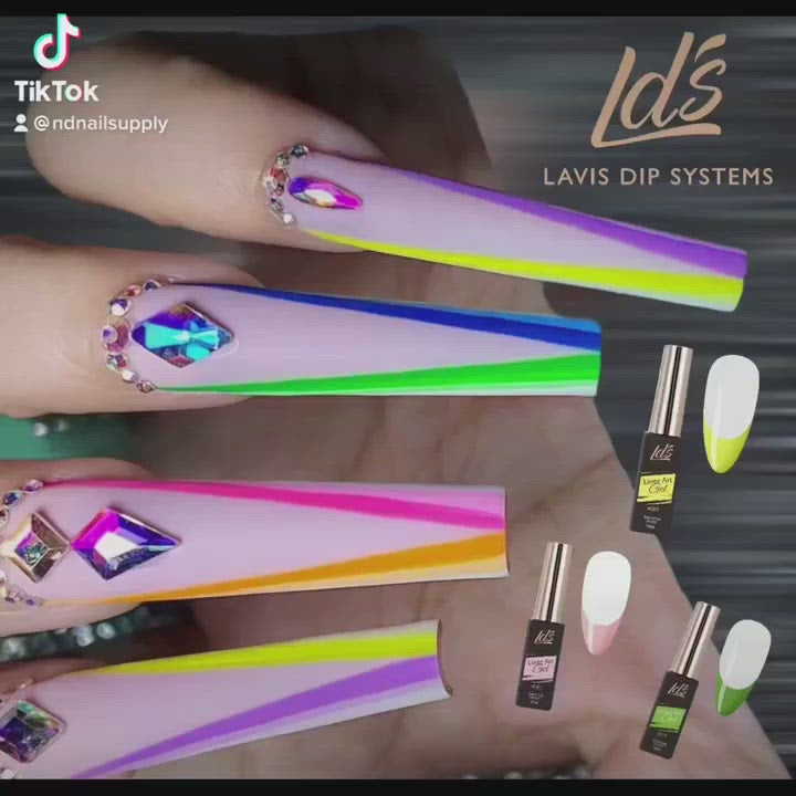 LDS - 02 (ver 2) White - Line Art Gel Nails Polish Nail Art