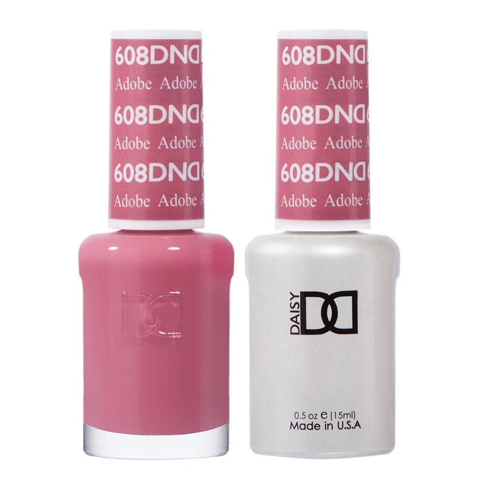 DND Gel Nail Polish Duo - 608 Pink Colors - Adobe