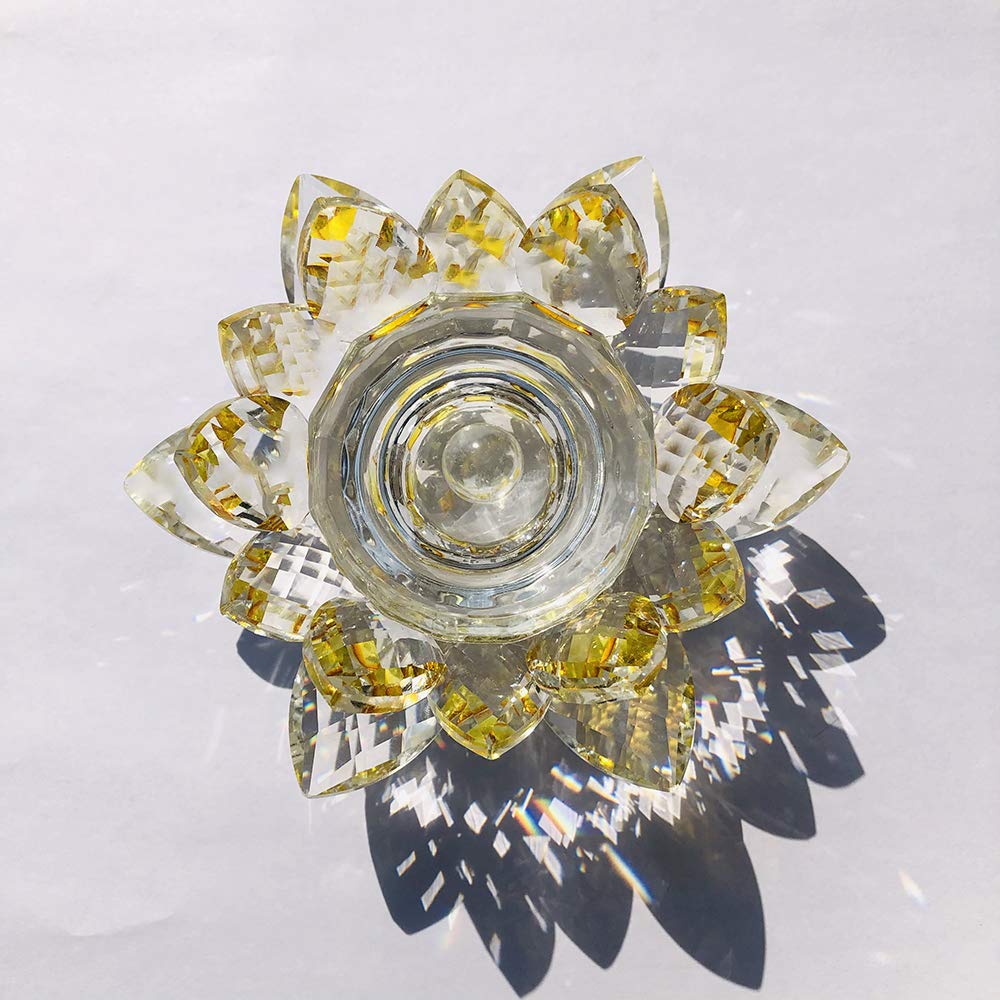 Crystal Lotus Flower Dappen Dish - Gold
