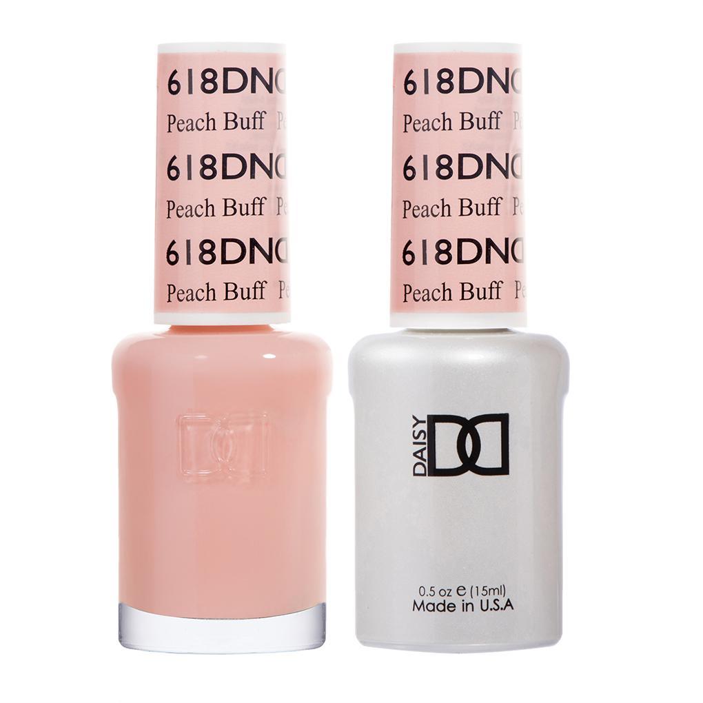 DND Gel Nail Polish Duo - 618 Beige Colors - Peach Buff