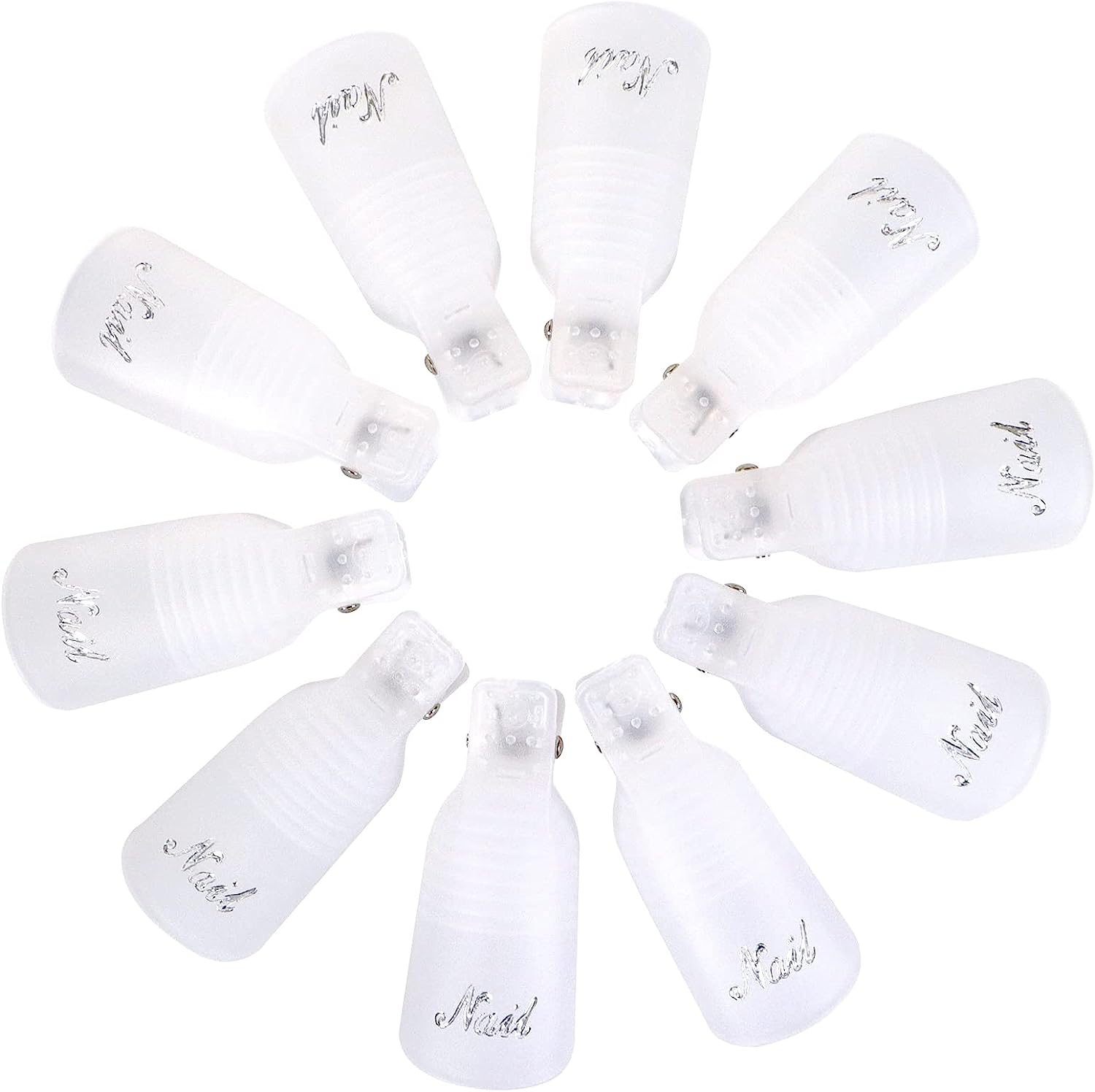 10 PCS Plastic Soak Off Cap Clips For Polish Remover