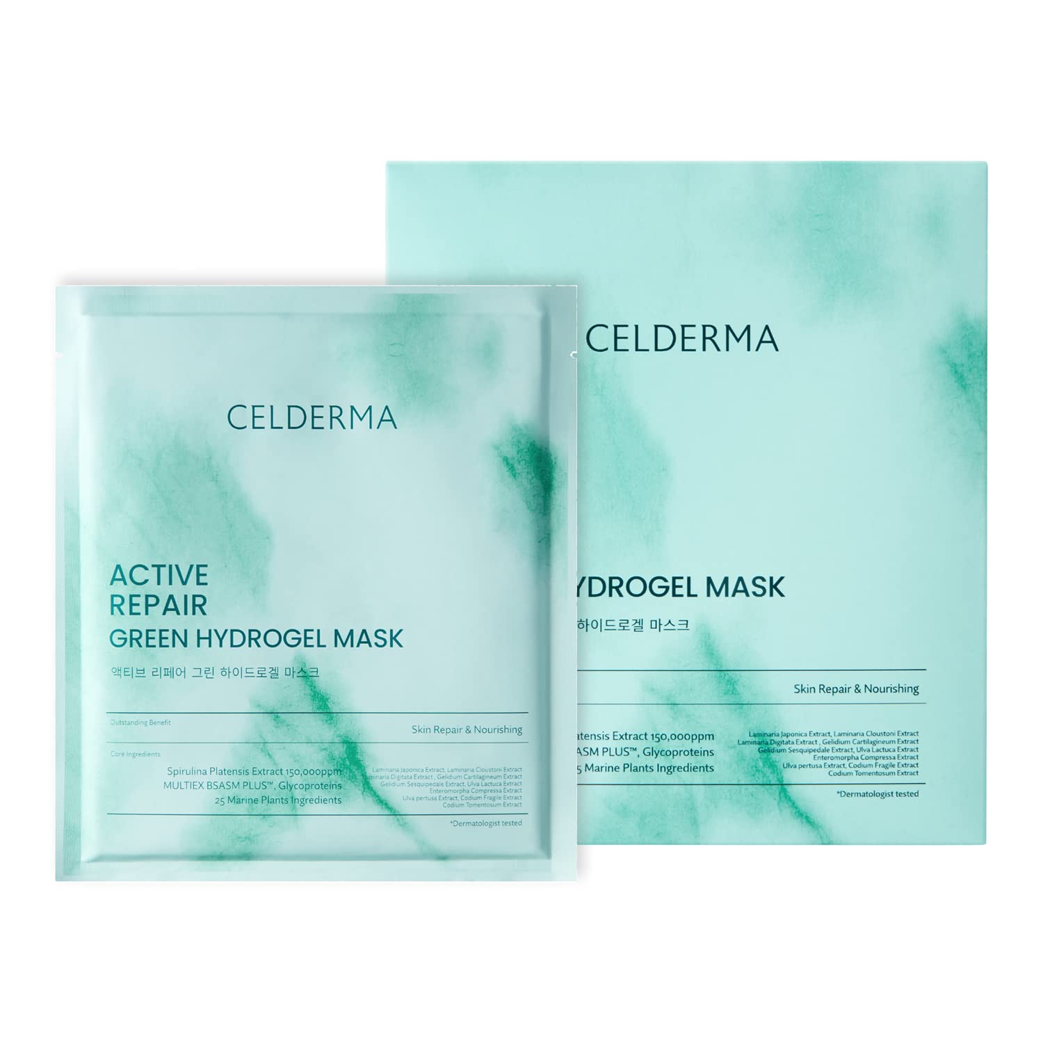 Celderma Active Repair Green Hydrogel Mask 30g x 20ea Anti-Aging K-Beauty