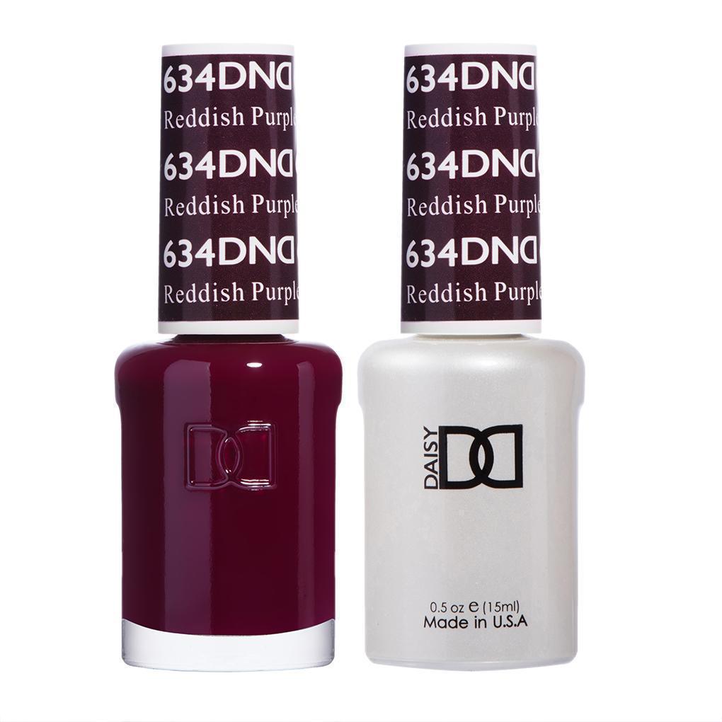 DND Gel Nail Polish Duo - 634 Red Colors - Reddish Purple