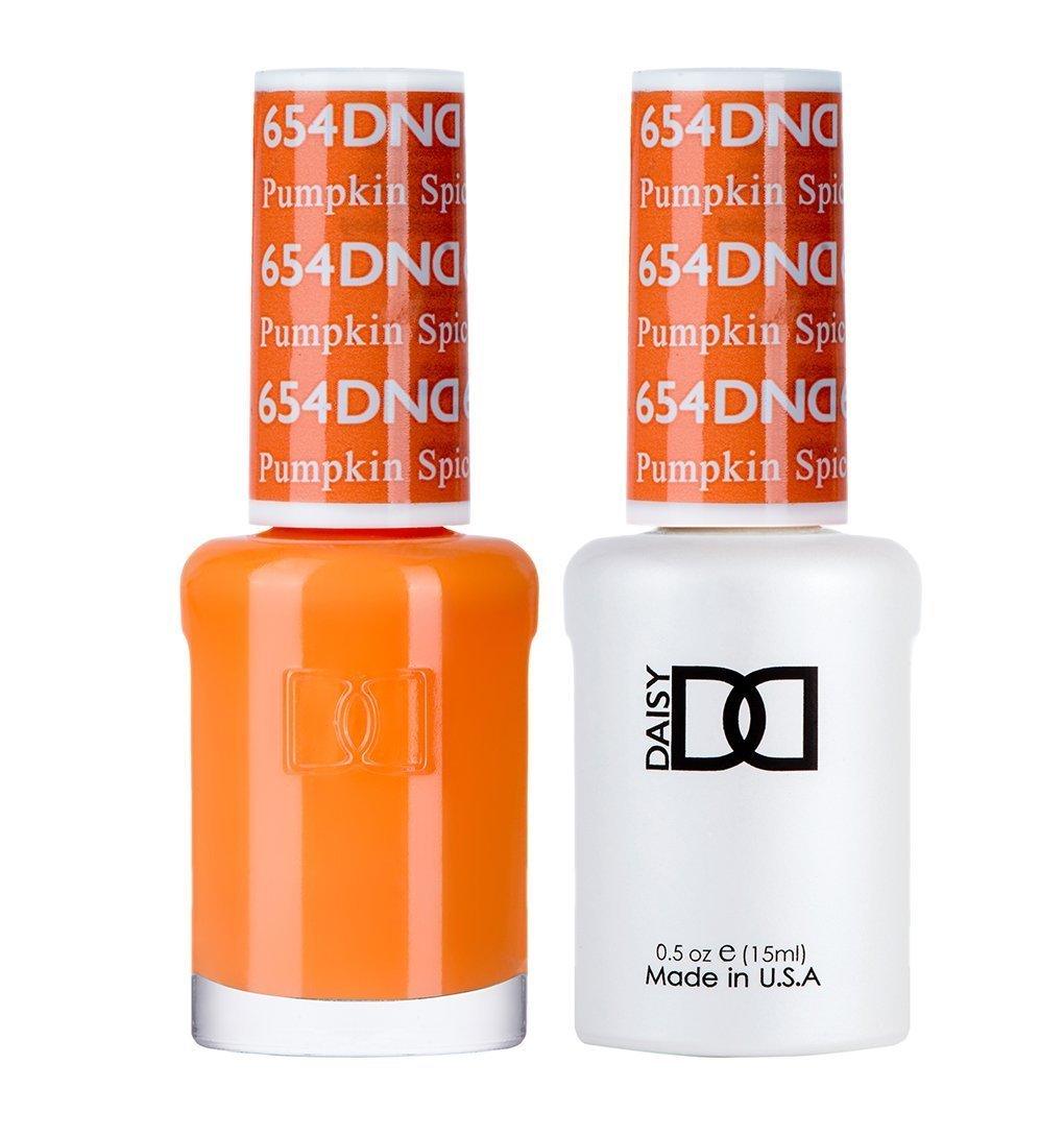 DND Gel Nail Polish Duo - 654 Orange Colors - Pumpkin Spice