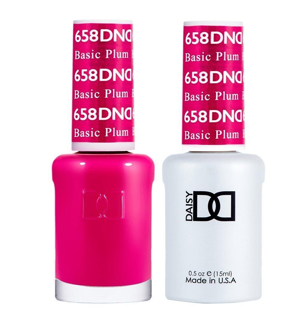 DND Gel Nail Polish Duo - 658 Pink Colors - Basic Plum