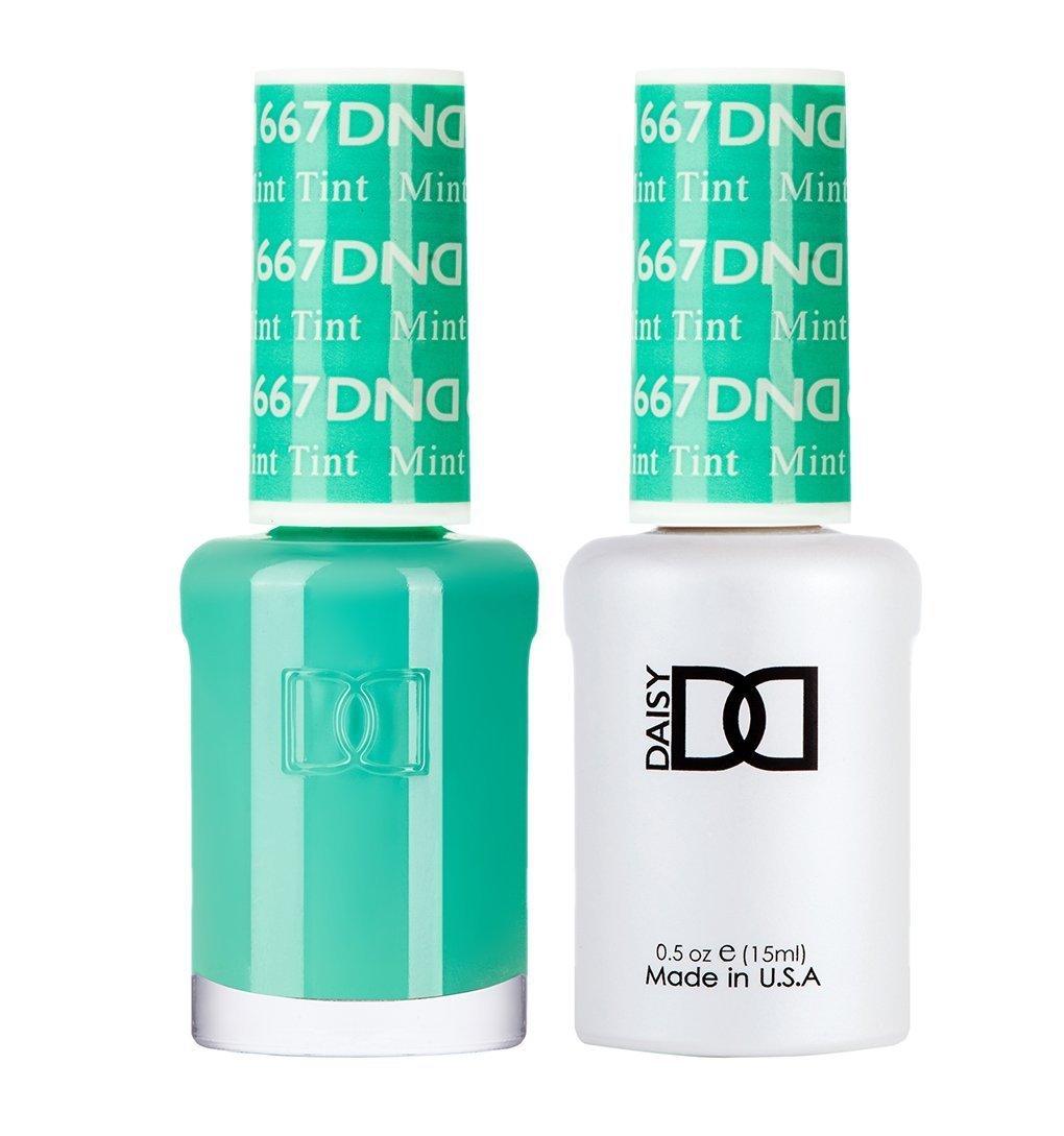 DND Gel Nail Polish Duo - 667 Green Colors - Mint Tint