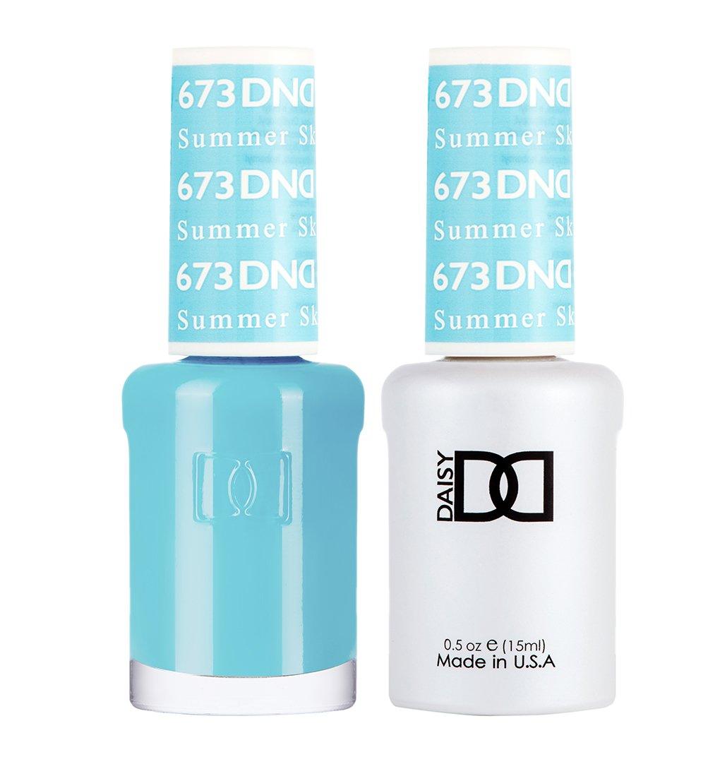 DND Gel Nail Polish Duo - 673 Blue Colors - Summer Sky
