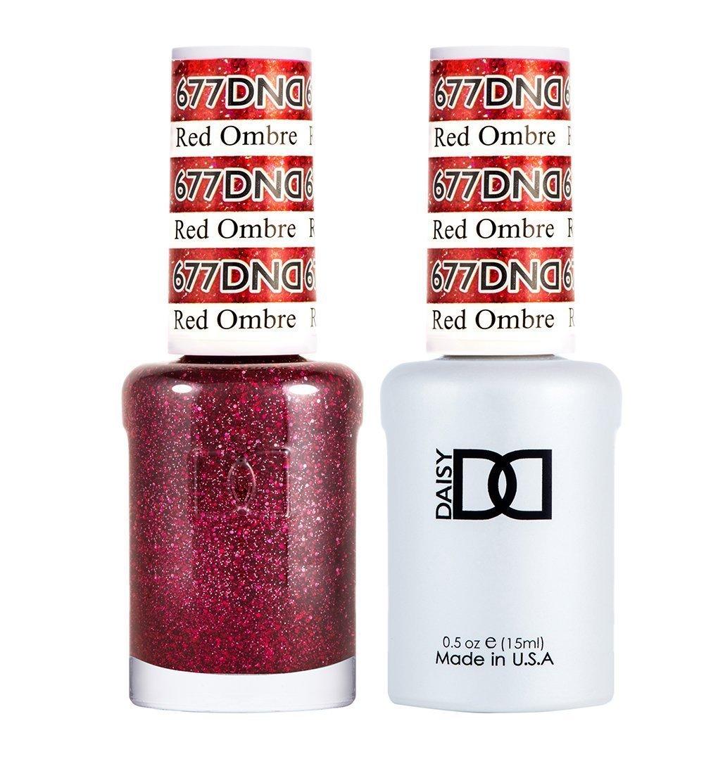 DND Gel Nail Polish Duo - 677 Red Colors - Red Ombre