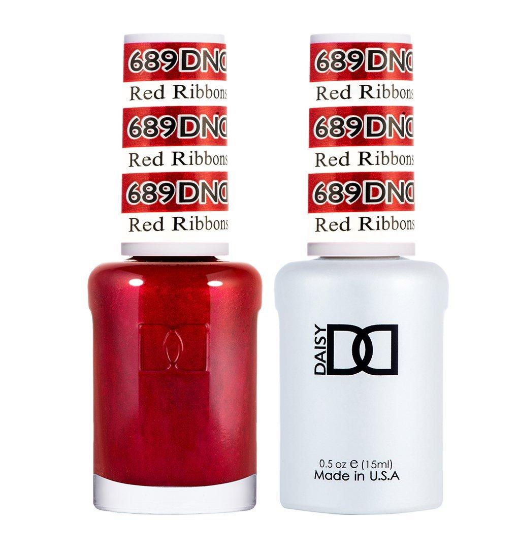 DND Gel Nail Polish Duo - 689 Red Colors - Red Ribbons