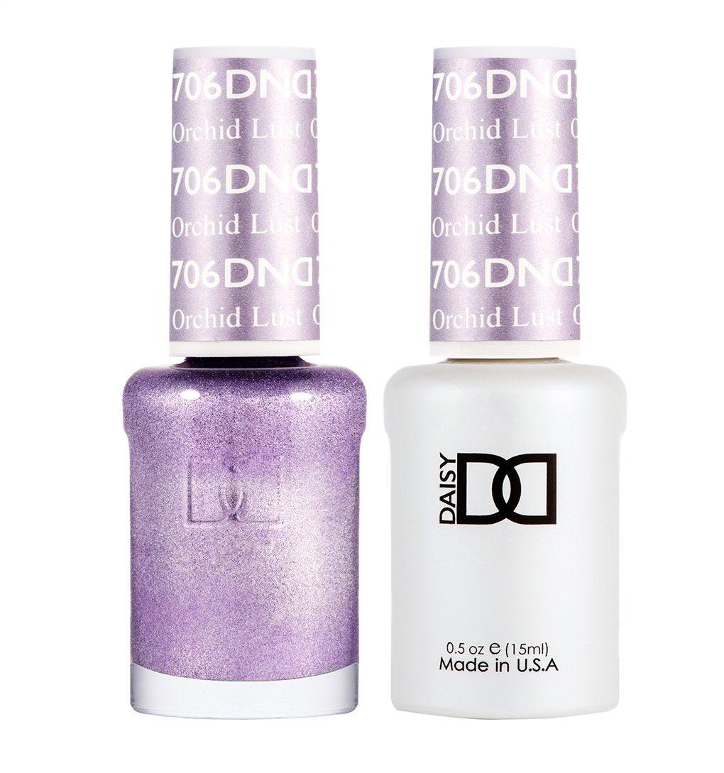 DND Gel Nail Polish Duo - 706 Purple Colors - Orchid Lust