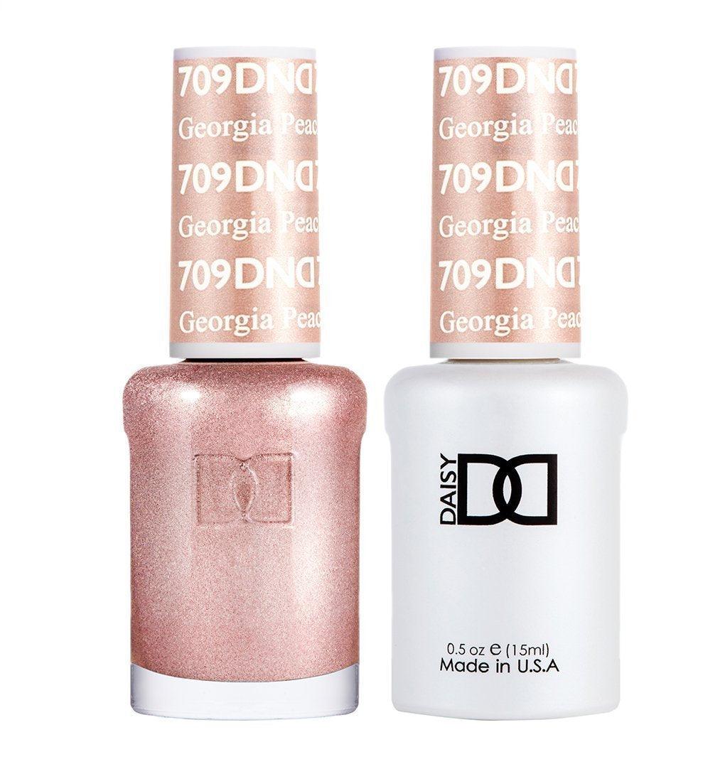 DND Gel Nail Polish Duo - 709 Gold Colors - Georgia Peach