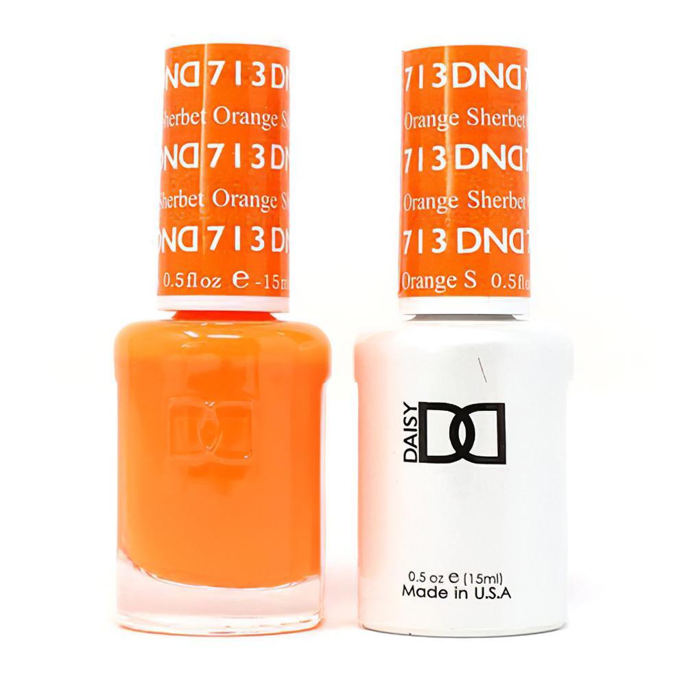 DND Gel Nail Polish Duo - 713 Orange Colors - Orange Sherbet