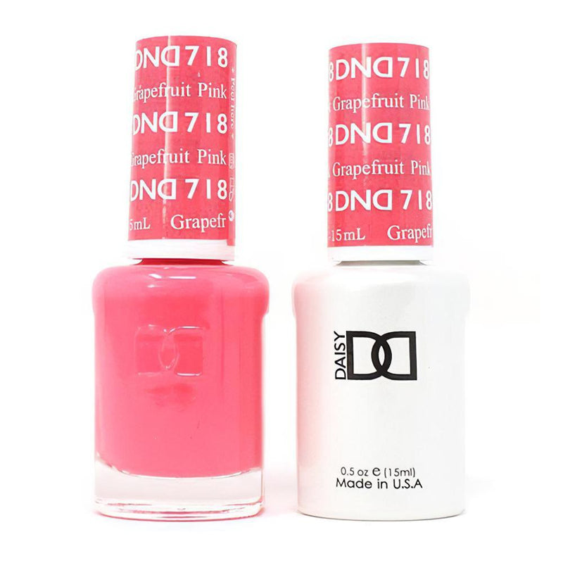 DND Gel Nail Polish Duo - 718 Pink Colors - Pink Grapefruit