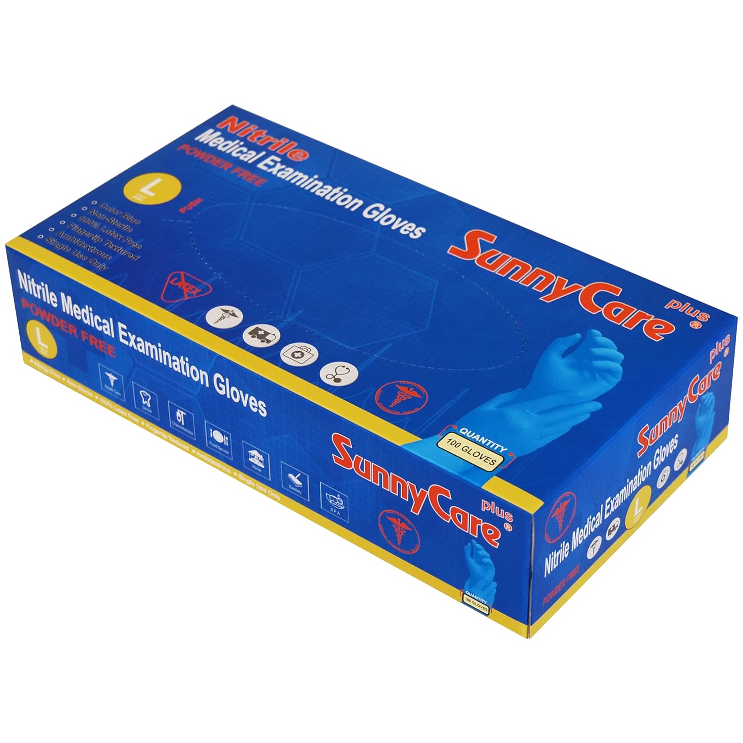 Sunnycare Nitrile Medical Examination Gloves -  Size L