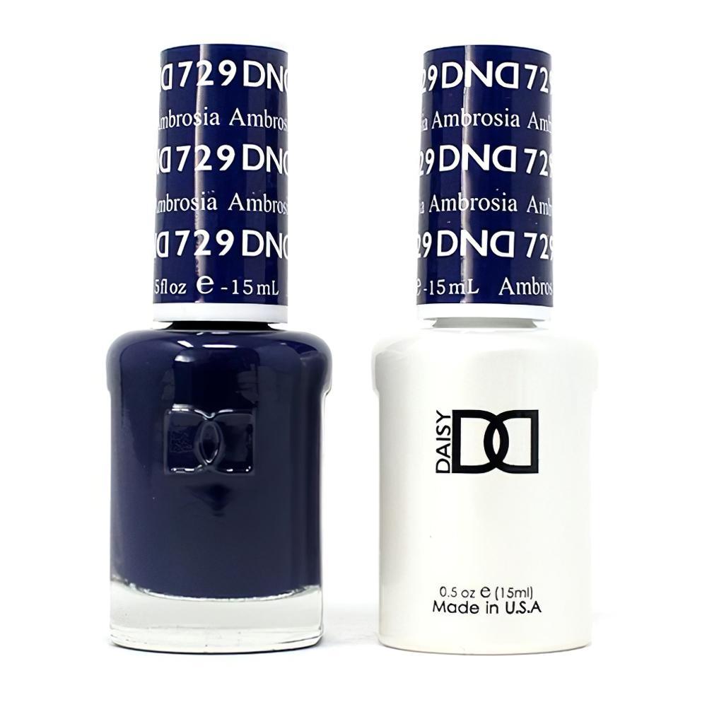 DND Gel Nail Polish Duo - 729 Blue Colors - Ambrosia