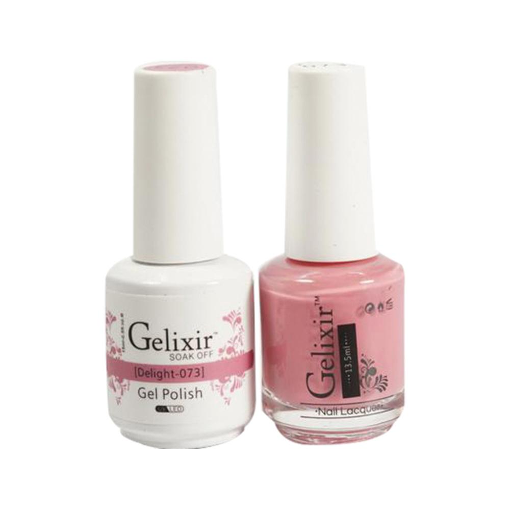  Gelixir Gel Nail Polish Duo - 073 Pink Colors - Delight by Gelixir sold by DTK Nail Supply