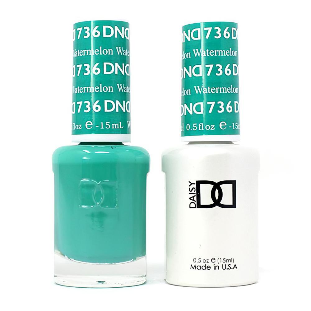 DND Gel Nail Polish Duo - 736 Green Colors - Watermelon