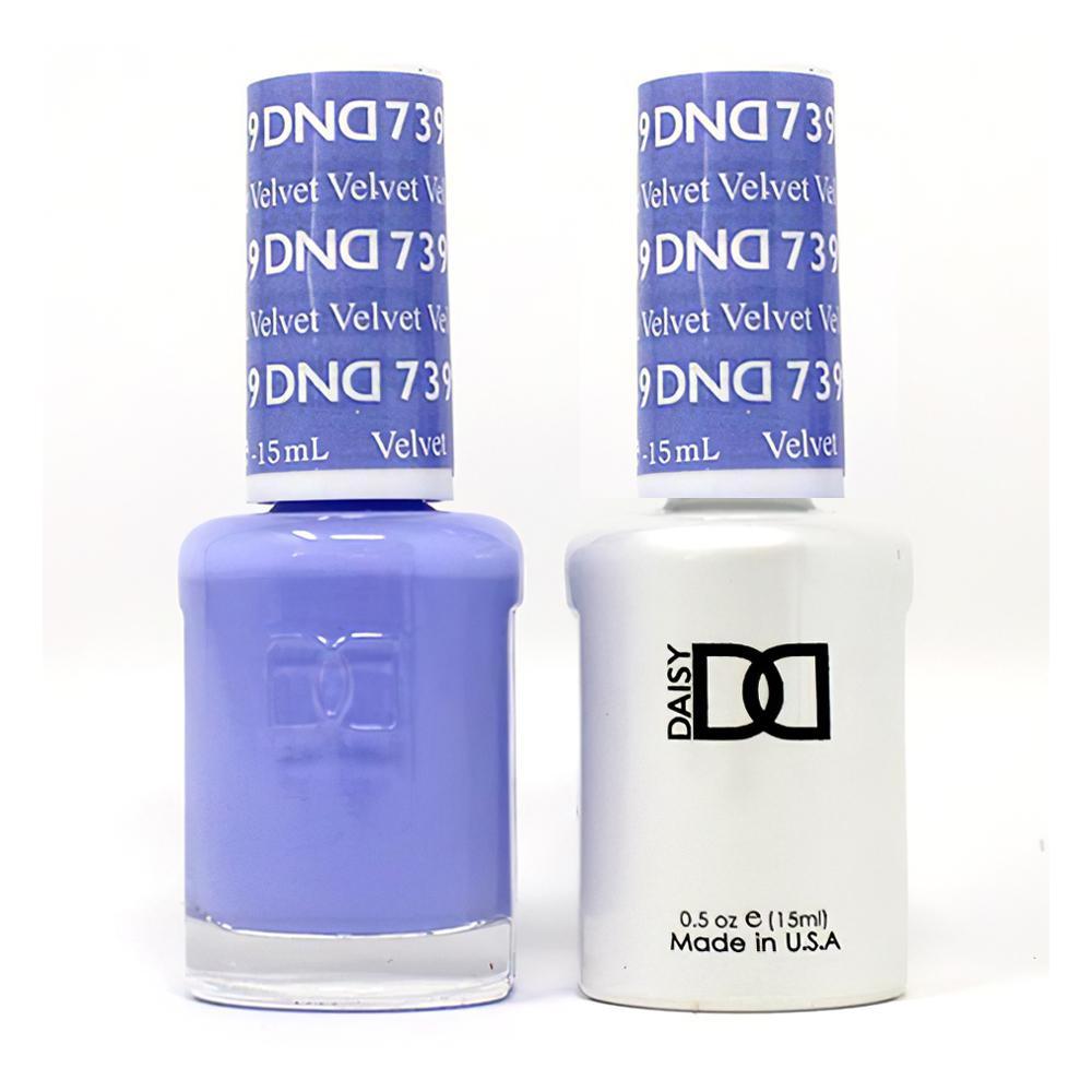 DND Gel Nail Polish Duo - 739 Purple Colors - Velvet
