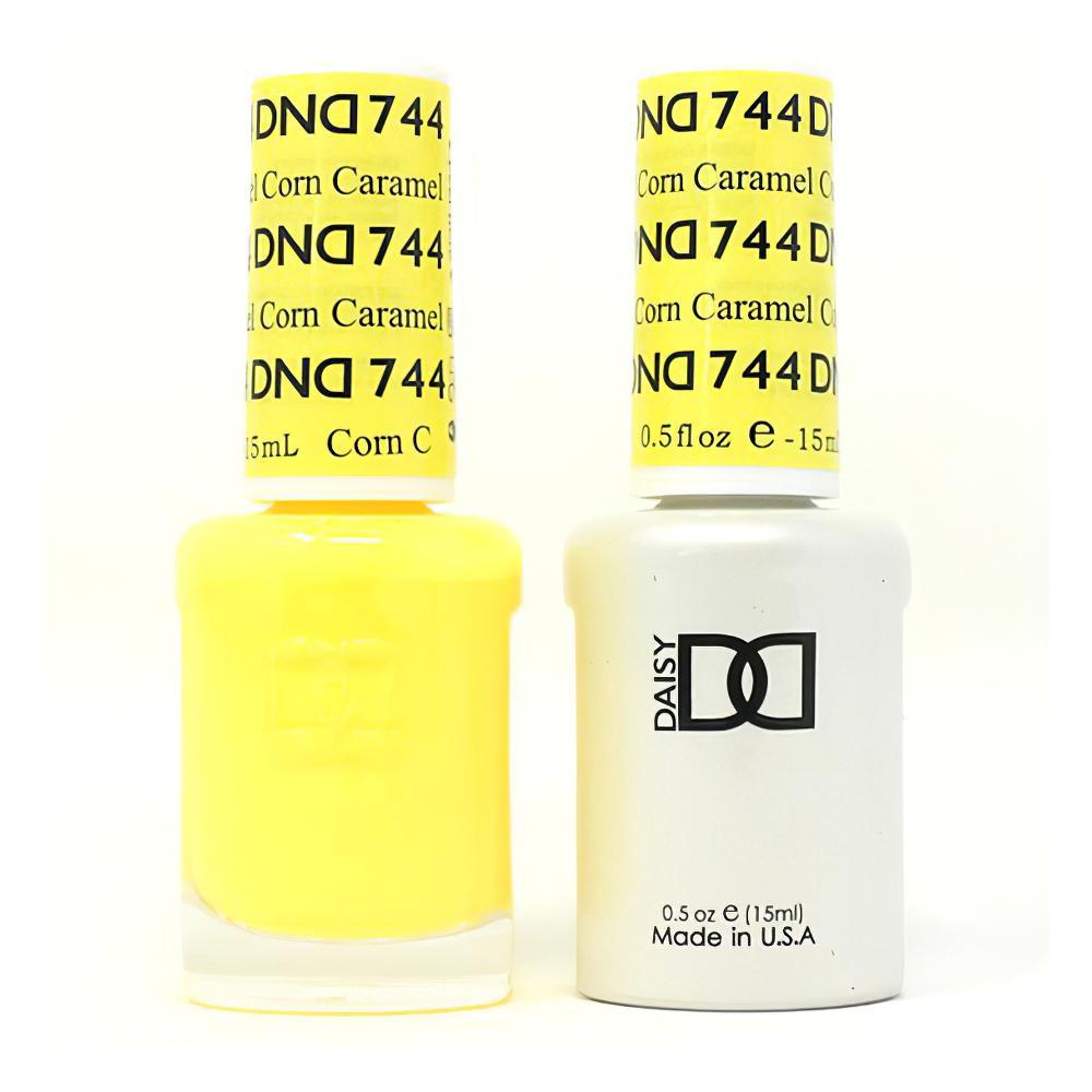 DND Gel Nail Polish Duo - 744 Yellow Colors - Caramel Corn