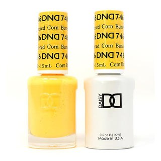DND Gel Nail Polish Duo - 746 Yellow Colors - Buttered Corn